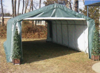 Extra Long 12x24x8 Straight Wall Garage or Storage Shed!