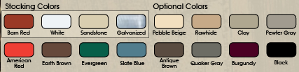 NEW! All-steel Premier All-Weather run-in shelter/mini-barn/covered stall, with or without fronts. Choose from 14 colors!