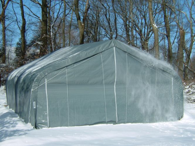 22'x 24'x 12' PREMIUM Multi-Horse Peaked Style Run-In, Mini-Barn or Farm Storage!