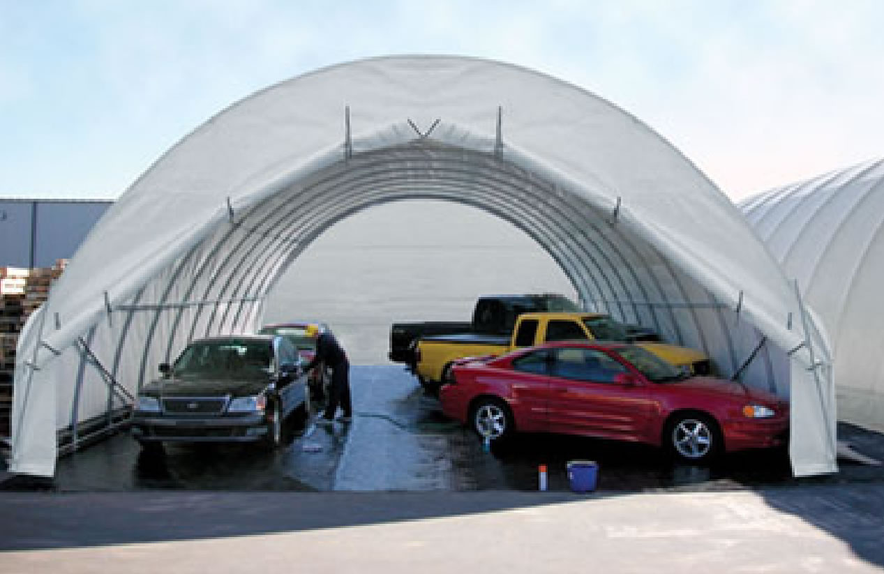 NEW!! White 30' wide Value Priced arch style super-sized garage/storage - TWO SIZES TO CHOOSE FROM!