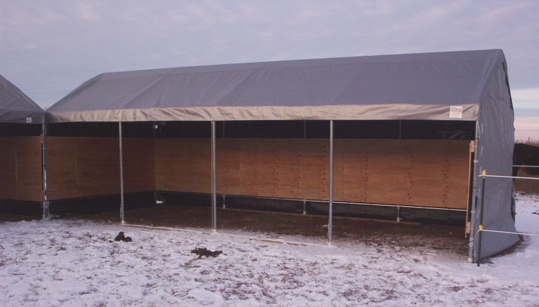 Convertible 10\'8 W x 9\'9 H Shelter - setup as a shedrow or conventional!<font color=\"red\">**FREE SHIPPING SPECIAL ON NOW!!**</font>