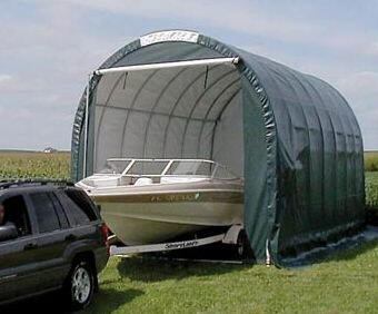 14' wide x 10' high ULTRA Round Style Trailer/SUV/Boat Garage with SKYLIGHT! CHOOSE from 3 Sizes!