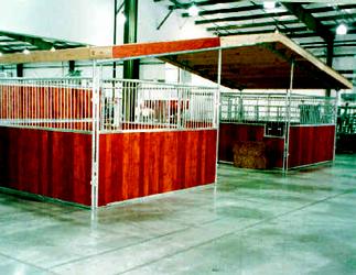 2-Stall 36\' wide COMPLETE Champion Breezeway Steel/Wood Modular Barn - 12x12 Stalls