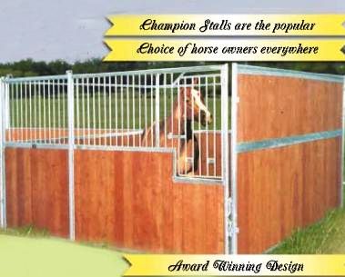 Champion Horse Stalls - 10' Sides - solid or grilled